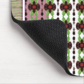 Rose Schwarz, Grün und Weiß, Flower Designer Mousepad (Ecke)