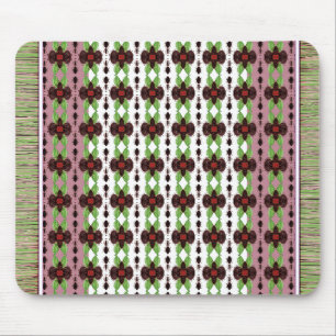 Rose Schwarz, Grün und Weiß, Flower Designer Mousepad