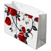Rose schwarz und rot große geschenktüte (Rückseite Schrägansicht)