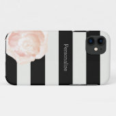 Rose Schwarz/Weiß Case-Mate iPhone Hülle (Rückseite (Horizontal))