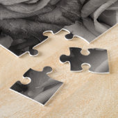 ROSE Schwarz-Weiß-Foto Puzzle (Seite)