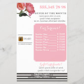 Rose Schwarz-Weiß Streifen - Flyer (Hinten)