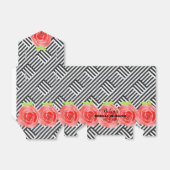 Rose Schwarz-weiße Streifen Derby Zent Geschenkschachtel (Ungefaltet)