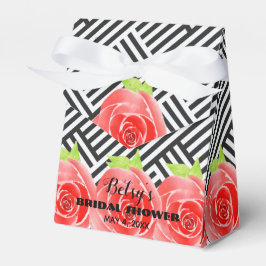 Rose Schwarz-weiße Streifen Derby Zent Geschenkschachtel