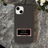 Rose Schwarze und Coppery Imitate Gold Elegantes Case-Mate iPhone Hülle