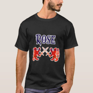 Rose Scottish Clan Kilt Lion Familienname Tan T-Shirt