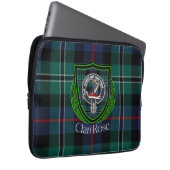 Rose Scottish Clan Tartan and Crest Laptopschutzhülle (Vorne Rechts)