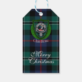 Rose Scottish Clan Tartan & Crest Geschenkanhänger
