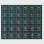 Rose Scottish Clan Tartan & Crest Geschenkpapier (Flach)