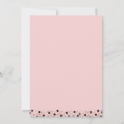 Rose Script Confetti Foto Pink Grad Ankündigung (Rückseite)