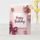 Rose Script Geburtstagskarte Karte (Gelbe Blume)