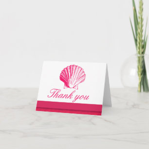 Rose Sea Shell Thank You Note Cards Dankeskarte