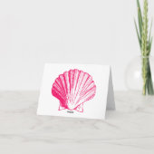 Rose Sea Shell Thank You Note Cards Dankeskarte (Rückseite)
