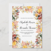 Rose Seeblick Orchideen Blumen Hochzeit Einladung (Vorderseite)