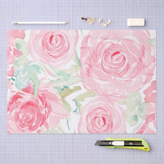 Rose Seidenpapier (Handwerk)