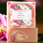 Rose Seife Kosmetik Quadratischer Aufkleber