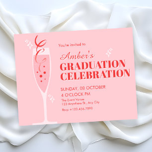 Rosé-Sekt-Cocktail-Abschlussfeier Einladung