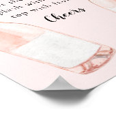 Rosé-Sekt-Sprudel-Bar-Schild Poster (Ecke)