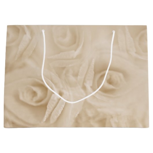 Rose Sepia Große Geschenktüte (Vorderseite)