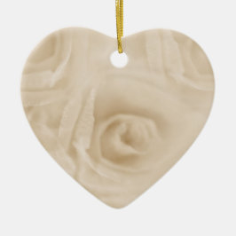 Rose Sepia Keramik Ornament