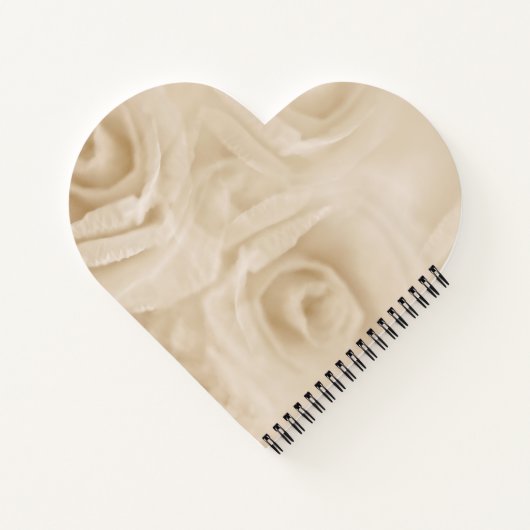 Rose Sepia Notizblock (Rückseite)