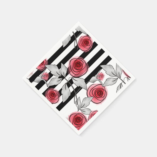 Rose Serviette (Ecke)