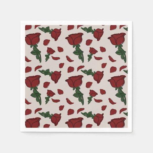 Rose Serviette (Vorderseite)