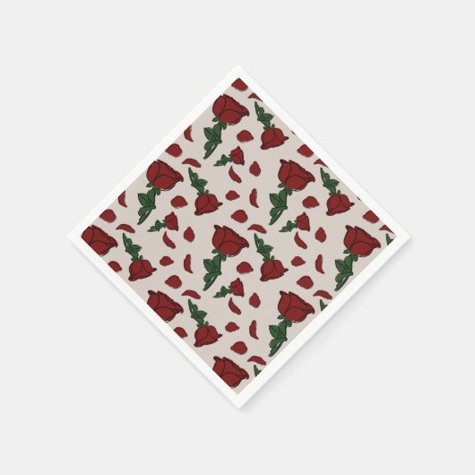 Rose Serviette (Ecke)