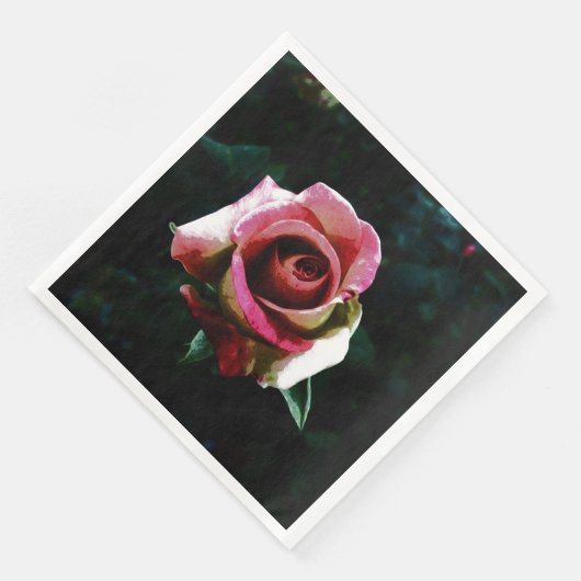 Rose Serviette (Ecke)
