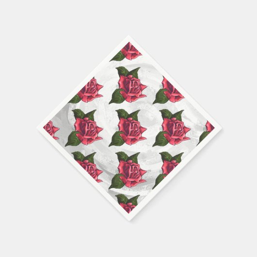 Rose Serviette (Ecke)