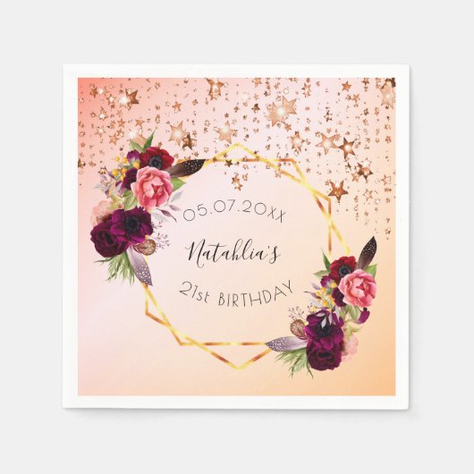 Rose Serviette (Vorderseite)