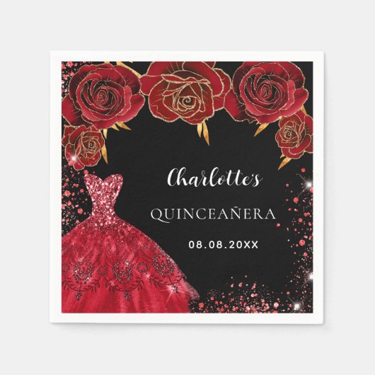 Rose Serviette (Vorderseite)