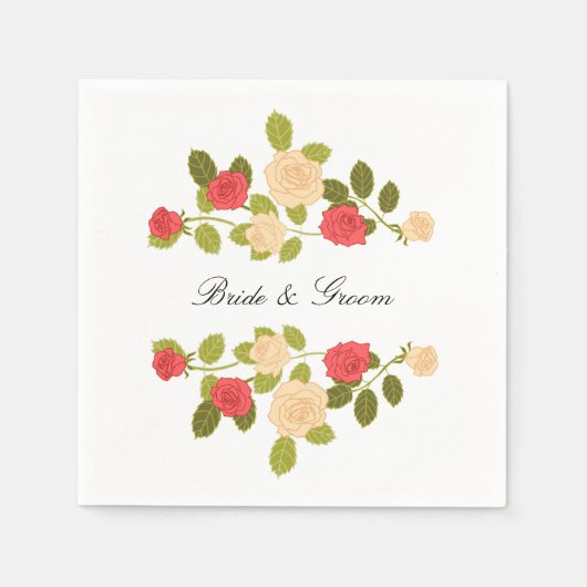 Rose Serviette (Vorderseite)