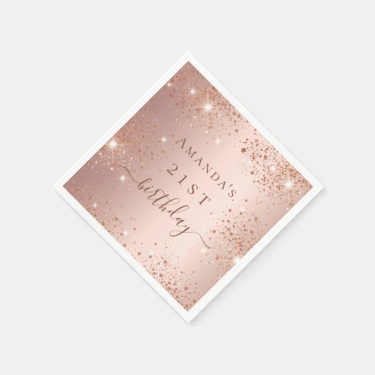 Rose Serviette (Ecke)