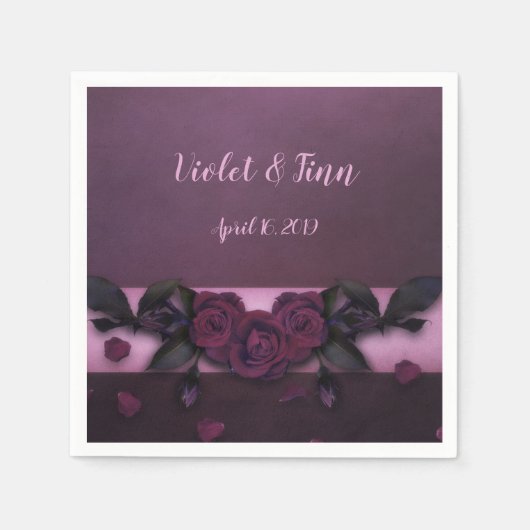 Rose Serviette (Vorderseite)