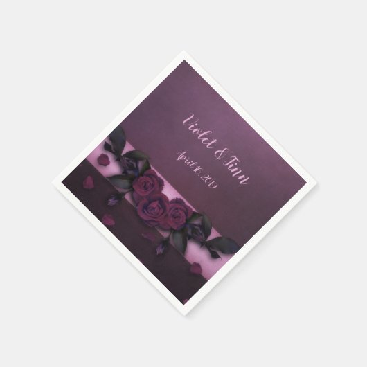 Rose Serviette (Ecke)