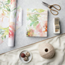 Rose Shabby Chic Wrapping Paper - Vintages Blumenp