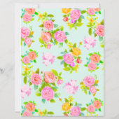Rose Shabby Vintag Blue Blank (Rückseite)