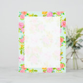 Rose Shabby Vintag Blue Blank (Stehend Vorderseite)