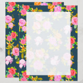 Rose Shabby Vintag Navy Blank (Vorne/Hinten)