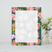 Rose Shabby Vintag Navy Blank (Stehend Vorderseite)