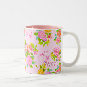 Rose Shabby Vintag Pink Zweifarbige Tasse