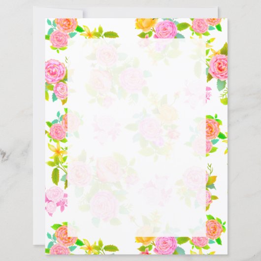 Rose Shabby Vintag White Blank (Vorderseite)