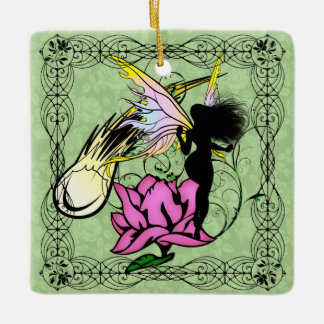 Rose Shadow Fairy Keramikornament