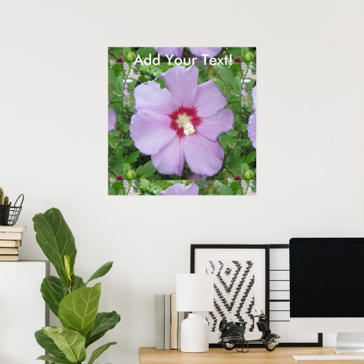 Rose Sharon Lila Red Poster (Heimbüro)