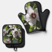 Rose Sharon Ofenhandschuh & Topflappen-Set (Vorderseite/Rückseite)