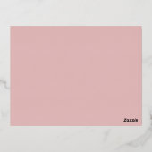 Rose Shimmer Folie Hochzeit RSVP Postkarte (Rückseite)