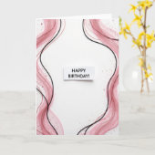 Rose Shimmer Geburtstagskarte Karte (Gelbe Blume)