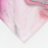 Rose Silberflüssiges Marmor Fleecedecke (Ecke)