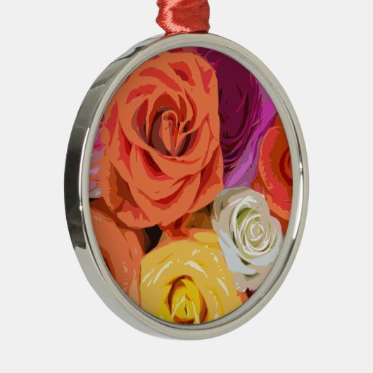 Rose Silbernes Ornament (Rechts)